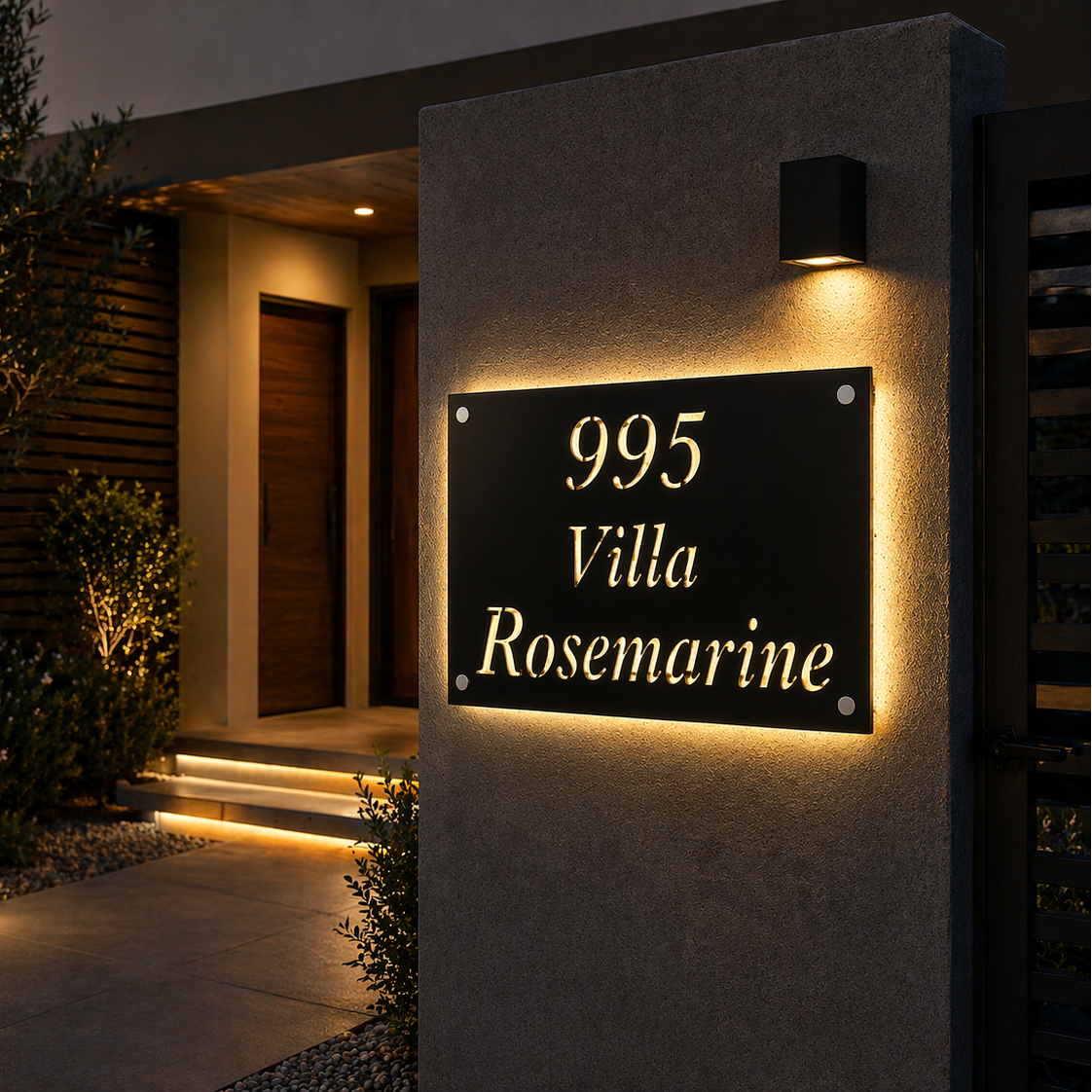 Custom Metal Address Sign – Modern House Numbers