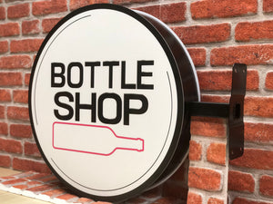 Custom LightBox Sign- Double-Sided Metal sign - Illuminated -Circular - SIGNATUREL LLC