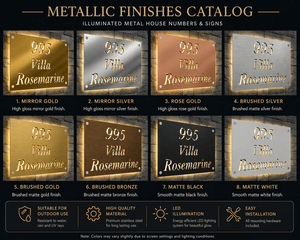 Custom Metal Address Sign – Modern House Numbers - SIGNATUREL LLC