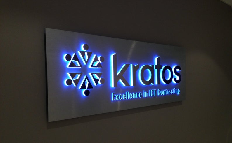 Custom Push Through Halo Led Sign
