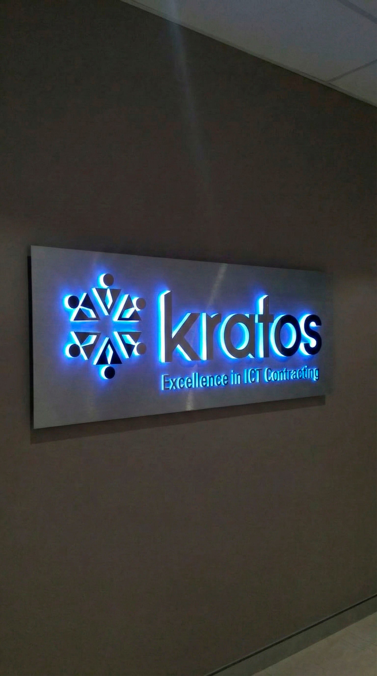 Custom Push Through Halo Led Sign