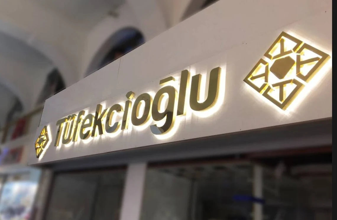 Silver Brushed Mirror Logo Sign – Custom Laser Cut Office Decor