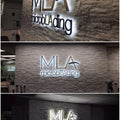 Custom 3D Brushed Metal LED Sign – Outdoor Storefront Logo