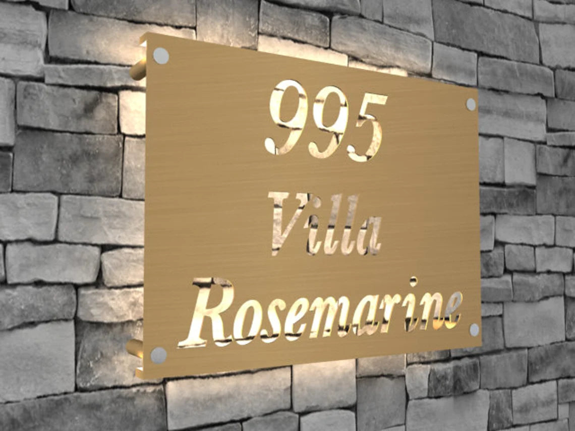 Custom Metal Address Sign – Modern House Numbers