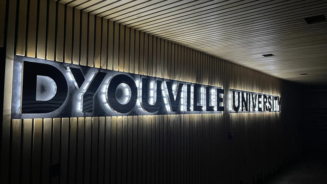 3D Backlit Office Sign – Custom Metal Lobby Signage