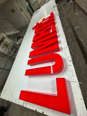 3D Acrylic LED Sign | Custom Illuminated Business Sign | Modern Lighted Sign - SIGNATUREL LLC