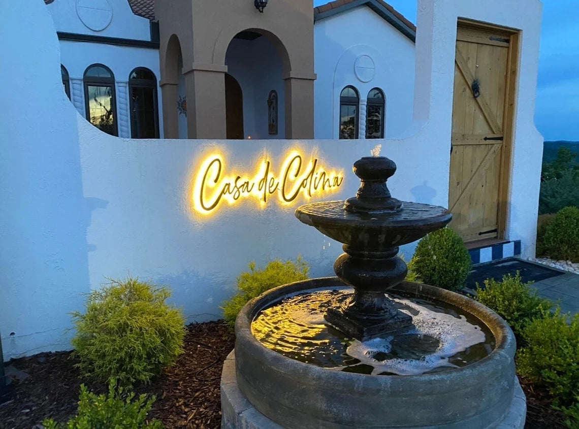 Premium Brushed Metal 3D Backlit Sign – Custom Outdoor Logo