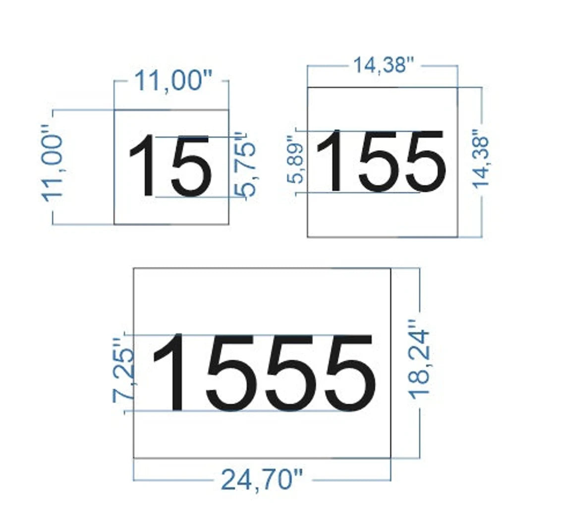Floating Metal House Numbers – Modern Address Sign