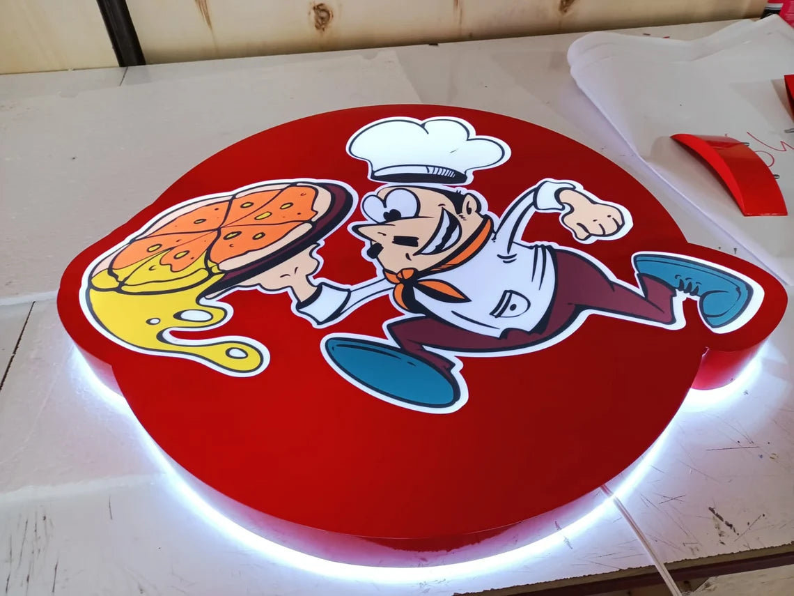 Custom Dual-Lit 3D Logo – Front & Halo Lit LED Sign