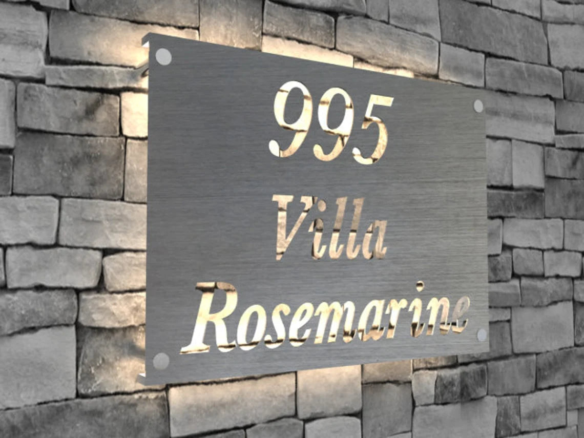 Custom Metal Address Sign – Modern House Numbers