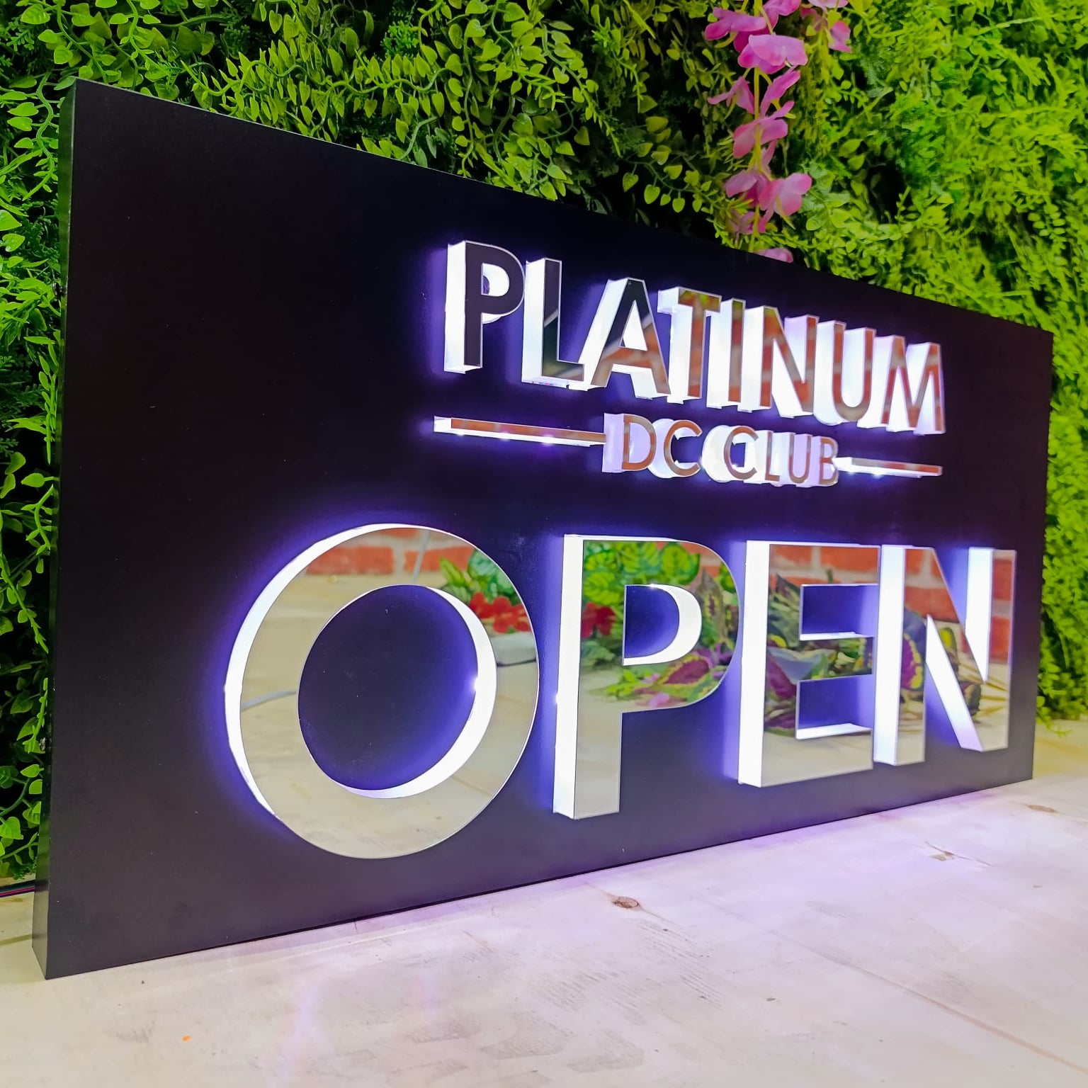 Custom Push Through Halo Led Sign