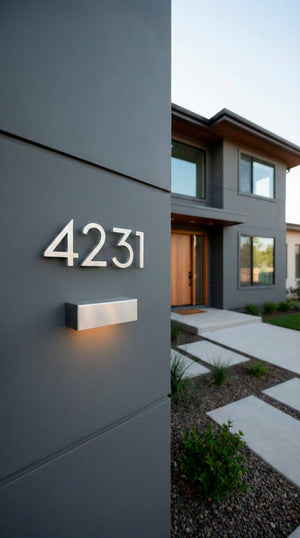 Custom House Number - Address Sign - SIGNATUREL LLC