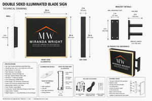 Custom LightBox Sign- Double-Sided Metal sign - Illuminated - SIGNATUREL LLC
