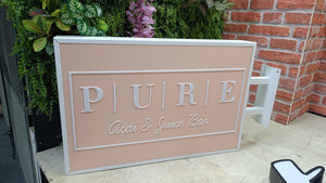 Custom LightBox Sign- Double-Sided Metal sign - Illuminated - SIGNATUREL LLC