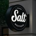 Custom LightBox Sign- Double-Sided Metal sign - Illuminated -Circular - SIGNATUREL LLC