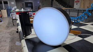 Custom LightBox Sign- Double-Sided Metal sign - Illuminated -Circular - SIGNATUREL LLC