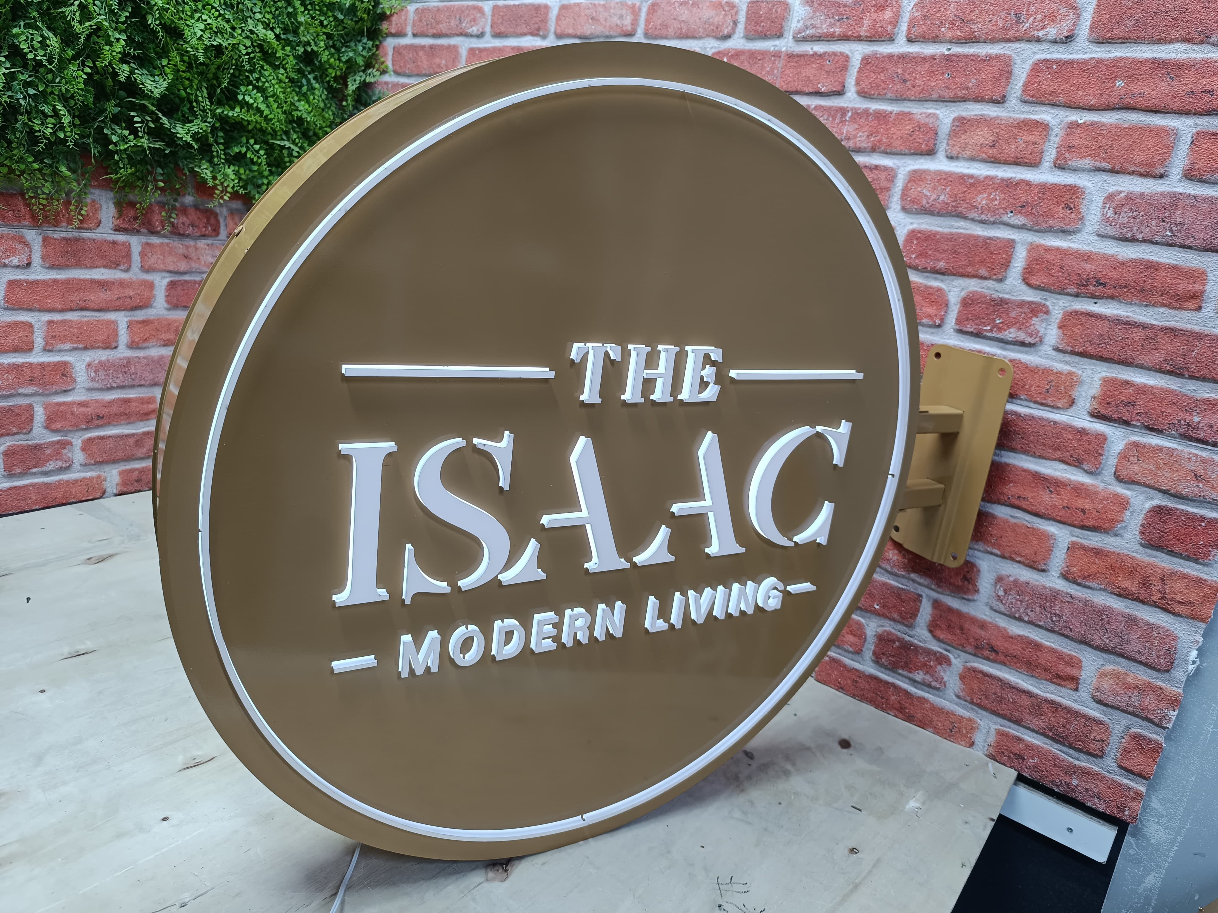 Custom LightBox Sign- Double-Sided Metal sign - Illuminated -Circular - SIGNATUREL LLC