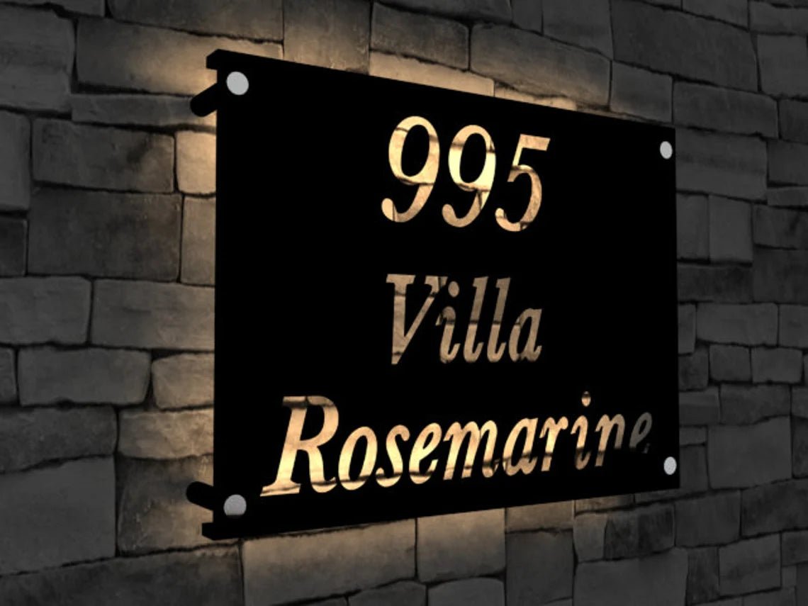Custom Metal Address Sign – Modern House Numbers - SIGNATUREL LLC