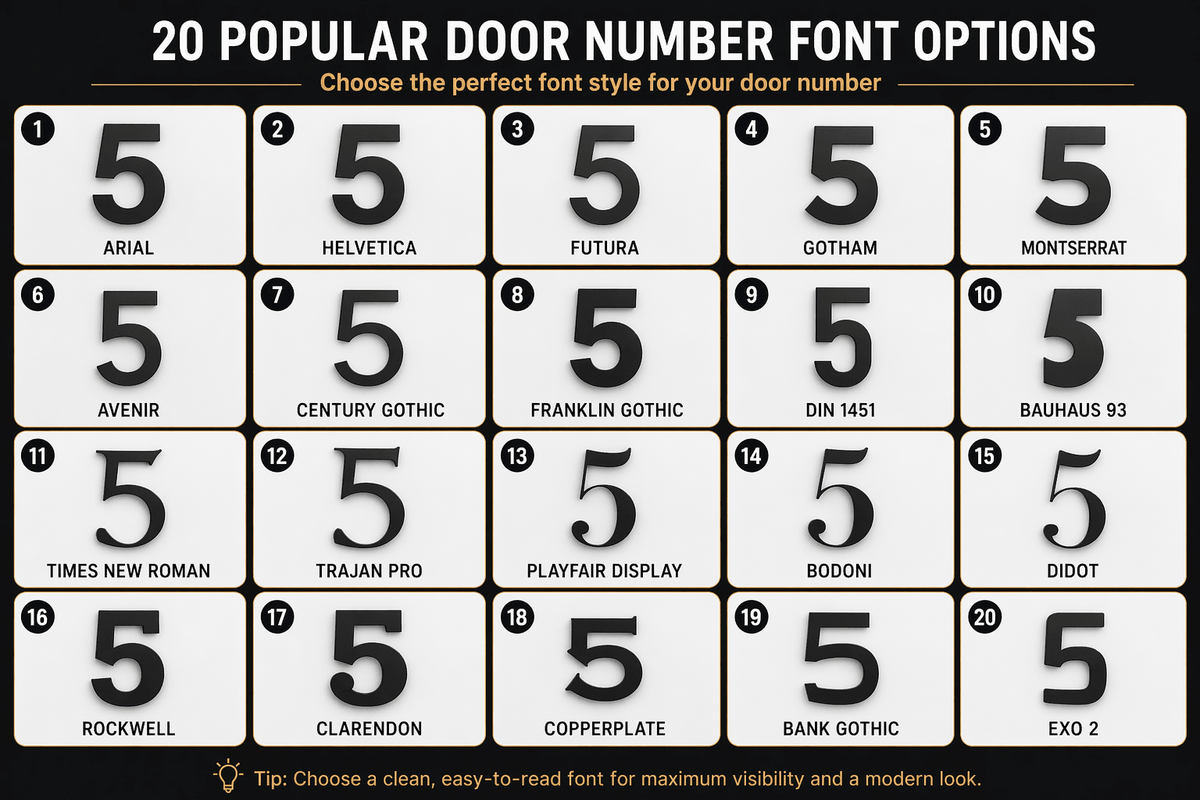 Custom Metal Address Sign – Modern House Numbers - SIGNATUREL LLC