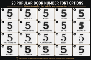 Custom Metal Address Sign – Modern House Numbers - SIGNATUREL LLC
