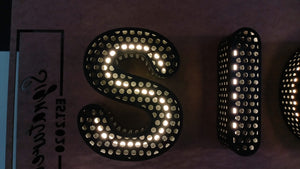 Custom Perforated Metal Neon Sign – Illuminated Stainless Steel Logo, Backlit LED Wall Sign - SIGNATUREL LLC