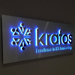 Custom Push Through Halo Led Sign - SIGNATUREL LLC