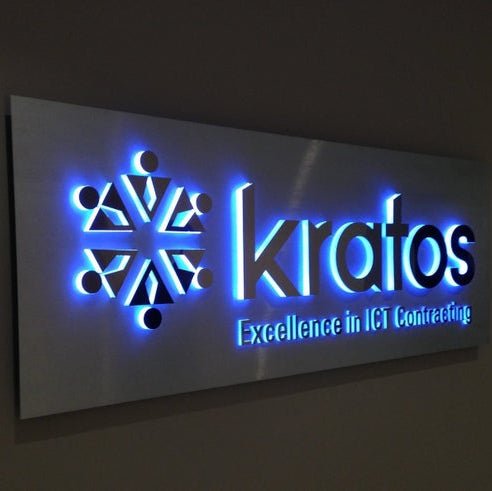 Custom Push Through Halo Led Sign - SIGNATUREL LLC