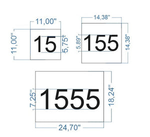Floating Metal House Numbers – Modern Address Sign - SIGNATUREL LLC