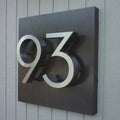 Floating Metal House Numbers – Modern Address Sign - SIGNATUREL LLC