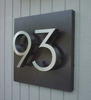 Floating Metal House Numbers – Modern Address Sign - SIGNATUREL LLC