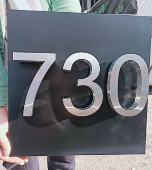 Floating Metal House Numbers – Modern Address Sign - SIGNATUREL LLC