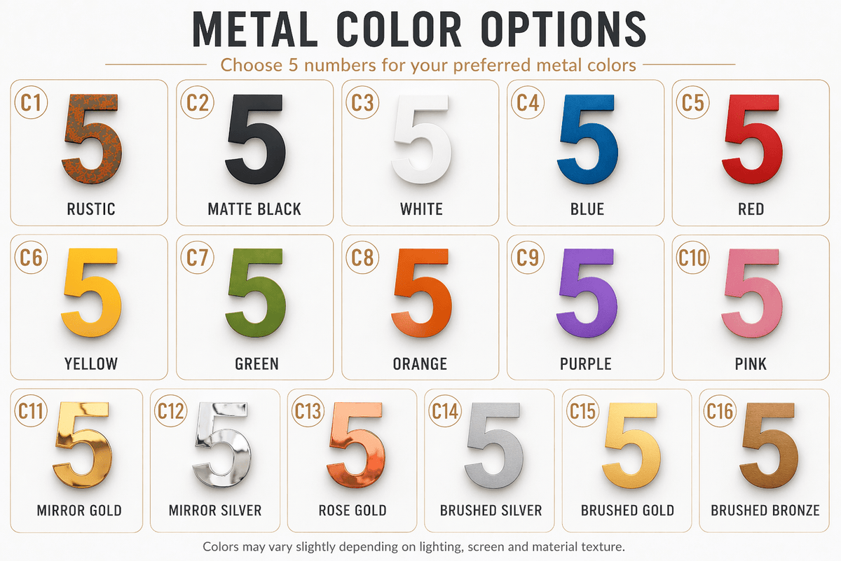 Floating Metal House Numbers – Modern Address Sign - SIGNATUREL LLC