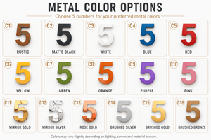 Floating Metal House Numbers – Modern Address Sign - SIGNATUREL LLC