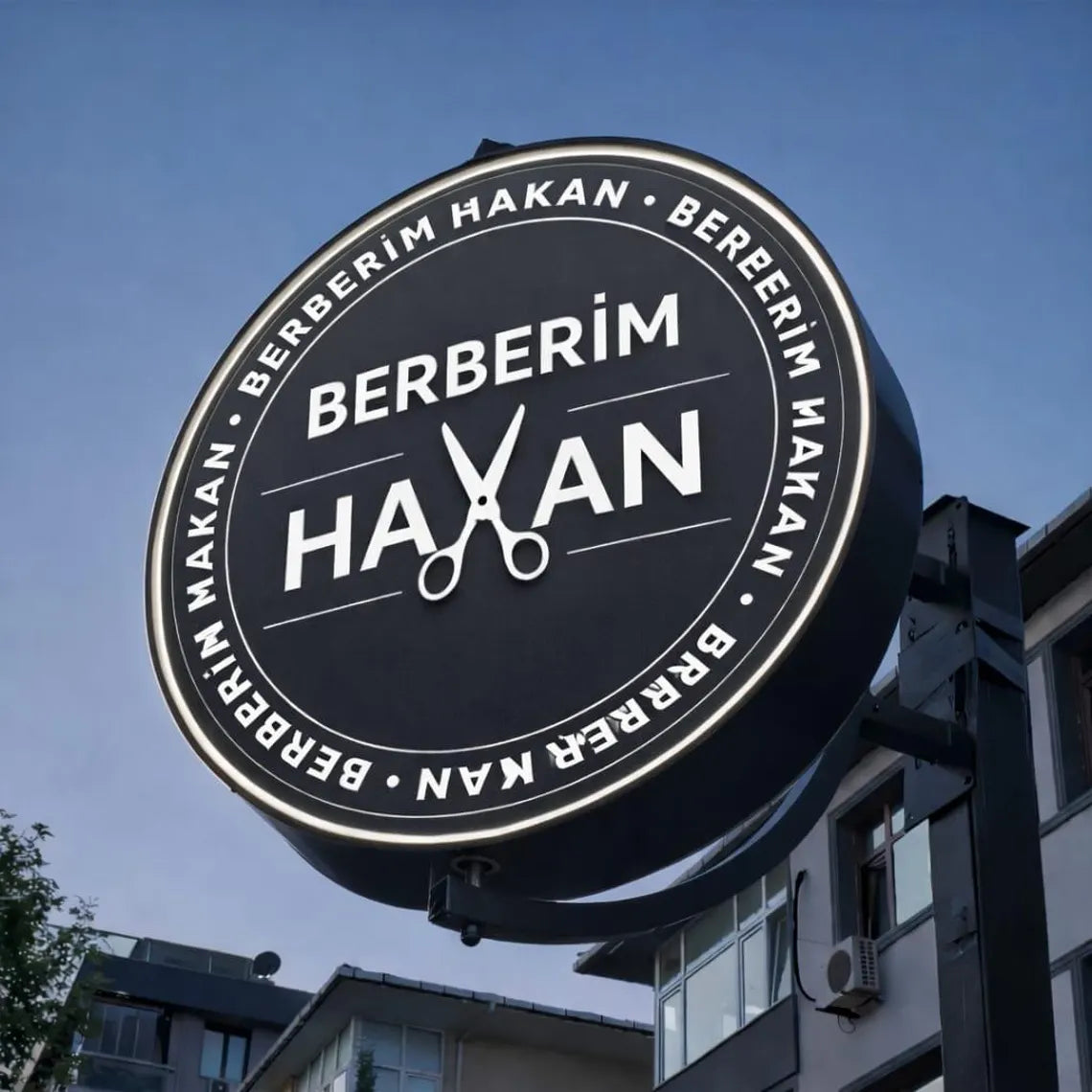 Custom 360 Rotating Outdoor Logo Sign