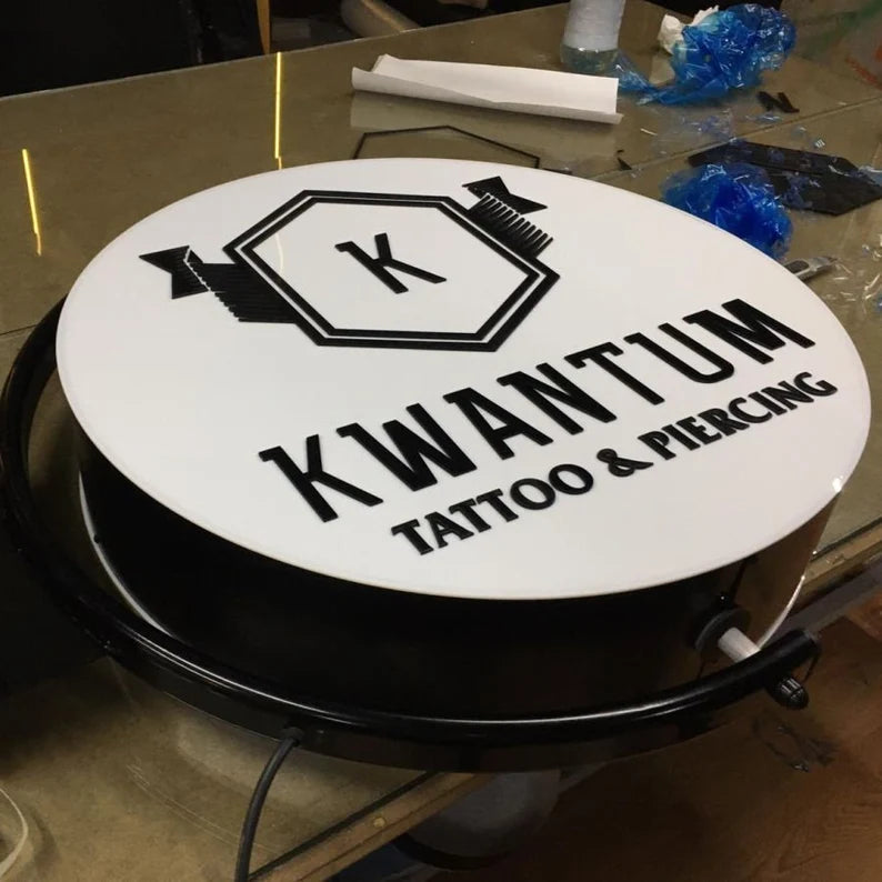 Custom 360 Rotating Outdoor Logo Sign