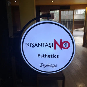 Light Box Sign - Double-Sided Sign - Outdoor Sign - 360-Degree Rotating Sign - SIGNATUREL LLC