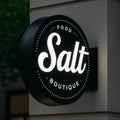 Custom LightBox Sign- Double-Sided Metal sign - Illuminated -Circular